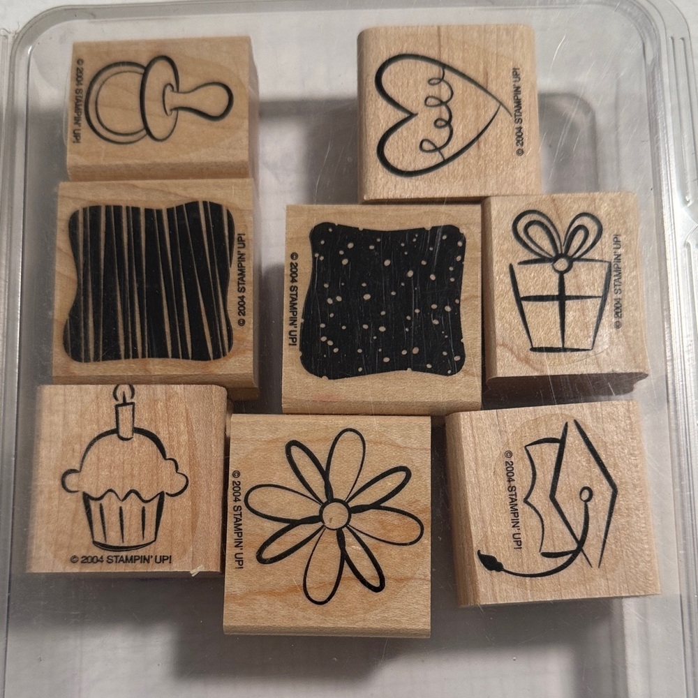 Stampin' Up! Wooden Rubber Stamps -two step stampin little layers, plus